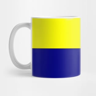 Yellow and blue blocks Mug